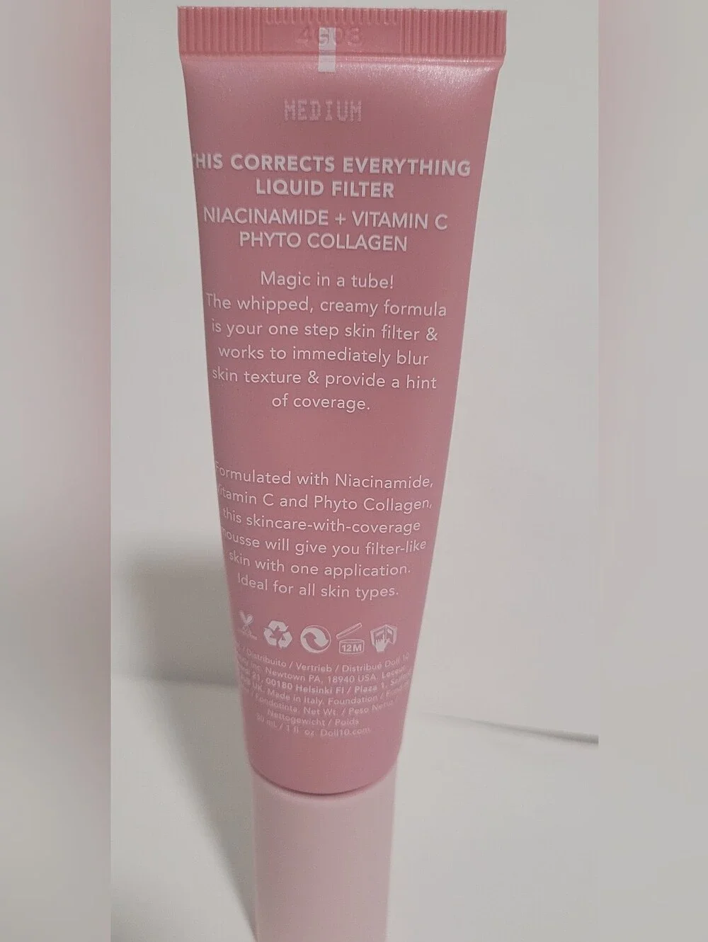 Doll 10 This Corrects Everything Liquid Filter Makeup In Color Medium ❤️ NWO Box